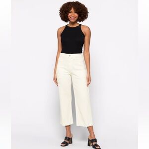 Cropped Wide Leg Jean Off-white